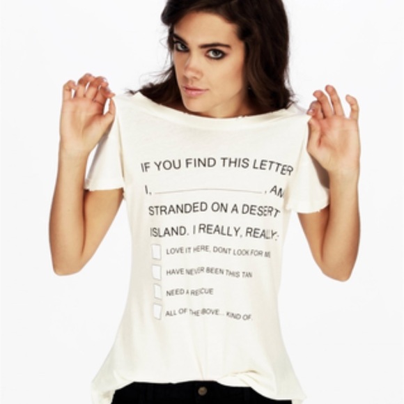 Wildfox Tops - 🆕 ✨HP✨ Wildfox Island Message Tee size L